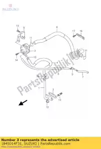 Suzuki 1845014F31 conjunto de válvula, segundo - Lado inferior