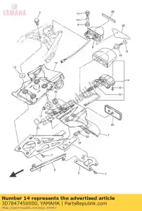 yamaha 3D7847450000 licence light unit assy - Bottom side