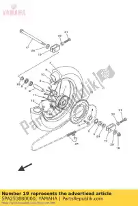 yamaha 5PA253880000 puxador, corrente 1 - Lado inferior