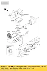 Tutaj możesz zamówić bieg, znak ? D? Zx1000-c1 od Kawasaki , z numerem części 160850045: