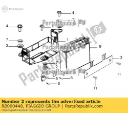 Aqui você pode pedir o borracha em Piaggio Group , com o número da peça RB000448: