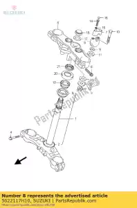 Suzuki 5622117H10 titular, mango, u - Lado inferior