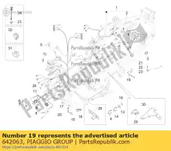 Ici, vous pouvez commander le support de serrage auprès de Piaggio Group , avec le numéro de pièce 642063: