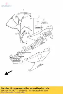 suzuki 6869147H20CTY emblème, 