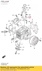 suzuki 1311114H00 tubo, entrada - Lado inferior