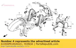 Aqui você pode pedir o fender comp., fr. (a) * nh em Honda , com o número da peça 61000MCAS40ZC: