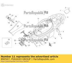 Aprilia 890507, Bauletto superiore, OEM: Aprilia 890507