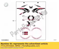 Here you can order the sticker set 'gs' - k50 mue from BMW, with part number 77312455684: