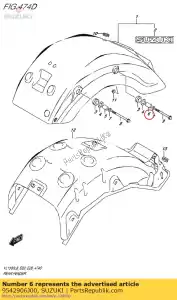 suzuki 9542906J00 spacer,rear fen - Bottom side