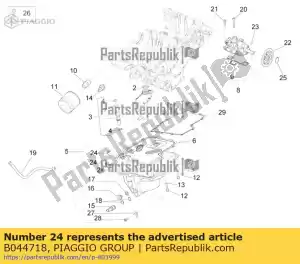 Piaggio Group B044718 enchufe roscado cónico - Lado inferior