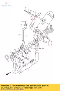 suzuki 1478008J00 hitteschild - afbeelding 15 van 15