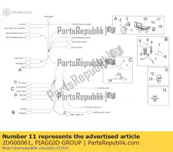 Here you can order the main wiring harness from Piaggio Group, with part number 2D000061: