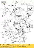 360010686660, Kawasaki, 01 os?ona boczna,siedzenie,prawa,m.s.czarny kawasaki  900 2018 2019 2020, Nowy