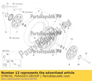 Piaggio Group 978030 o? przedniego ko?a - Dół