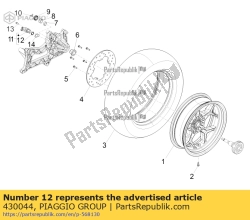 Aprilia 430044, O-ring, OEM: Aprilia 430044