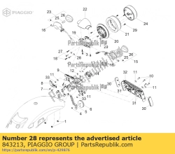 Aprilia 843213, T cespuglio, OEM: Aprilia 843213