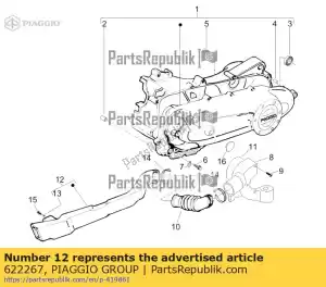 Piaggio Group 622267 rura - Dół