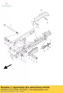 suzuki 6100013G10YD8 swgarm assy, ??rea - Il fondo