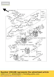 Here you can order the carburetor,rh,inside from Kawasaki, with part number 150111177: