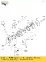 131400058, Kawasaki, horquilla de cambio, baja y tercera klx110a8f kawasaki  klx 110 125 2002 2003 2005 2006 2007 2008 2009 2017 2018 2019, Nuevo