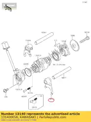 Aqui você pode pedir o fork-shift, low & 3rd klx110a8f em Kawasaki , com o número da peça 131400058: