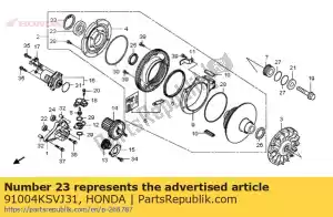 Honda 91004KSVJ31 rolamento, esfera radial, 60 / - Lado inferior