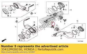 honda 33412MGSD30 fica piscadela - Lado inferior