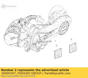 Piaggio Group 1R000307 cylinder gasket kit - Bottom side