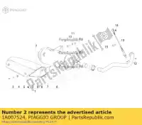 1A007524, Piaggio Group, hitzeschutz piaggio mp zapta1100, zapta19l 300 2016 2017 2018, Nowy