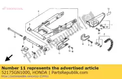 Aqui você pode pedir o controle deslizante, corrente em Honda , com o número da peça 52175GN1000: