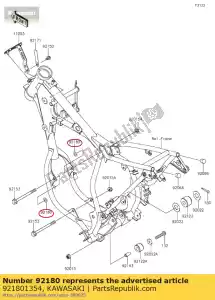 Kawasaki 921801354 shim, 9x18x0.5 - Onderkant