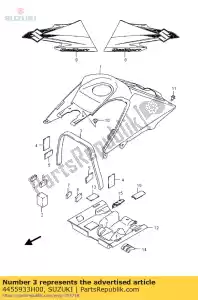 suzuki 4455933H00 almofada, combustível ta - Lado inferior