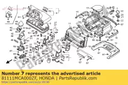 Aqui você pode pedir o caixa, porta-malas * nh469m * em Honda , com o número da peça 81111MCA000ZF: