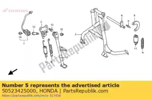 honda 50523425000 plate, main stand spring - Bottom side