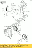 921542341, Kawasaki, 01 perno, con brida, 10x40 kawasaki  300 400 2017 2018 2019 2020 2021, Nuevo