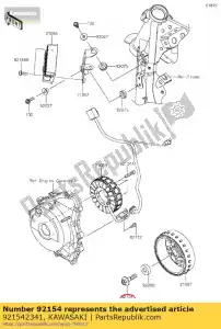 kawasaki 921542341 01 bolt,flanged,10x40 - Bottom side