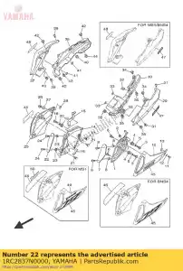 yamaha 1RC2837N0000 grille, prise d'air 1 - La partie au fond