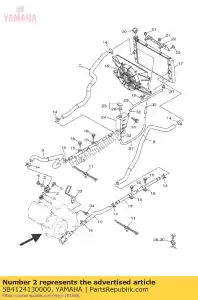 yamaha 5B4124130000 tampa, termostato - Lado inferior