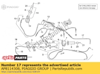 AP8114308, Aprilia, carburador divisor cabo-rh., Novo