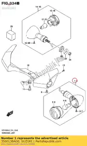 suzuki 3560138AG0 gruppo lampada anteriore - Il fondo