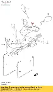 suzuki 5631112JB0291 deksel, handvat omhoog - Onderkant