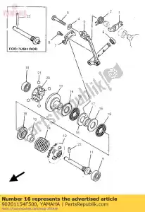 yamaha 90201154F500 washer, plate (5x5) - Bottom side