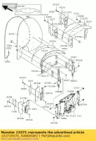 132710570, Kawasaki, plaque, pare-brise, lh, oute vn160 kawasaki vn 1600 2005 2006, Nouveau