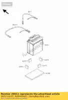 260111637, Kawasaki, câble, batterie (-) kawasaki kvf300 4x4 kvf400 prairie kvf360 300 400 360 , Nouveau