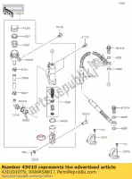 430101079, Kawasaki, varilla-freno-conjunto kx80-w1 kawasaki  kx 65 80 85 1998 1999 2000 2001 2002 2003 2005 2006 2007 2008 2009 2010 2011 2012 2013 2014 2015 2016 2017 2018 2019 2020, Nuevo