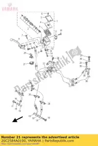 yamaha 2SC2584A0100 brake hose assy - Bottom side