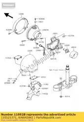 Here you can order the bracket,head lamp bod from Kawasaki, with part number 110521371:
