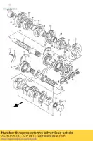 2426032C00, Suzuki, engranaje, 6ta unidad suzuki gsf 400 1991 1992, Nuevo