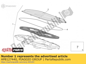 aprilia AP8127440 tableau de bord d'immobilisation complète - La partie au fond