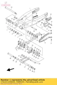 yamaha 17D221100000 comp. brazo trasero - Lado inferior